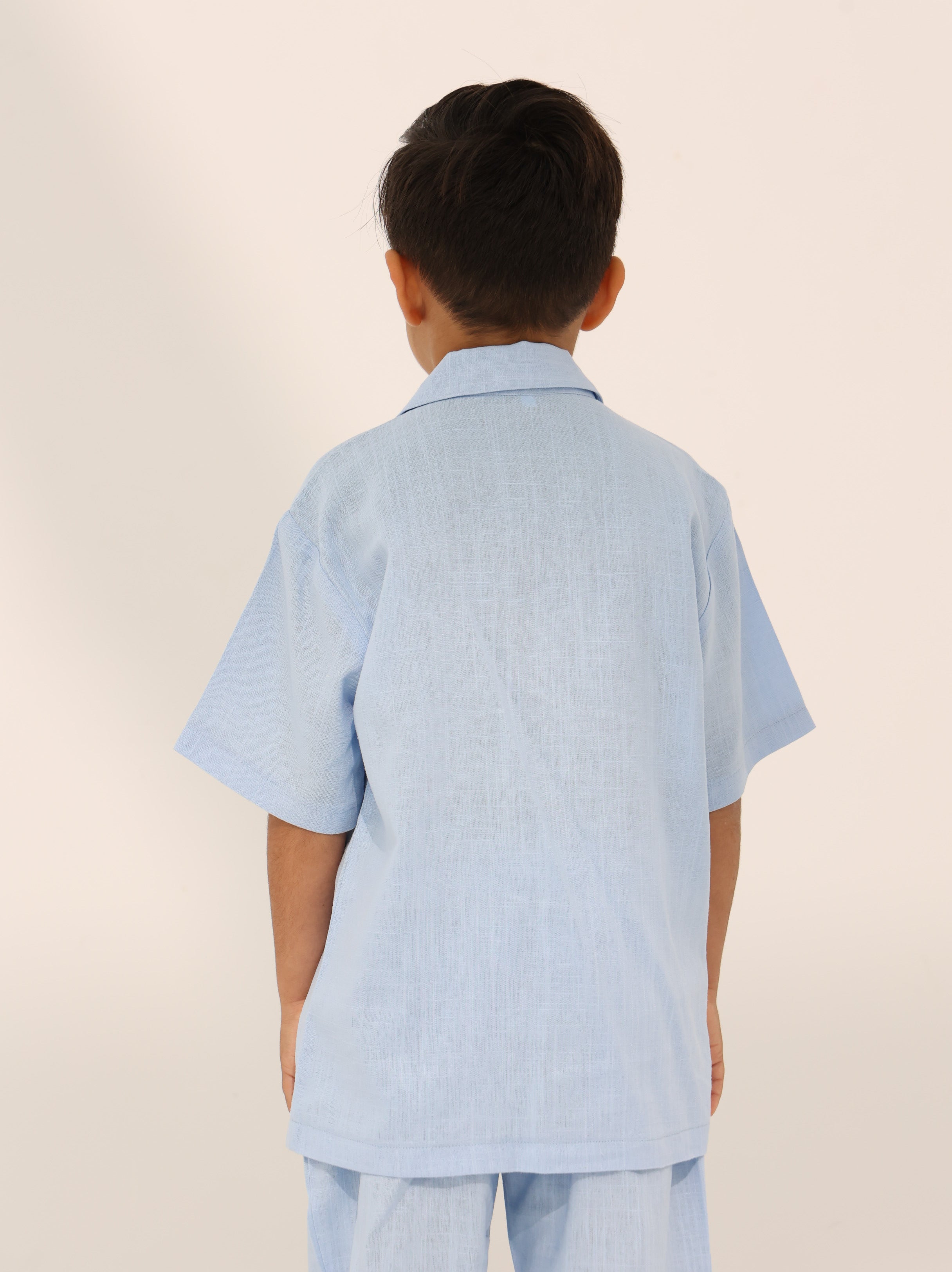 Junior's linen set in blue