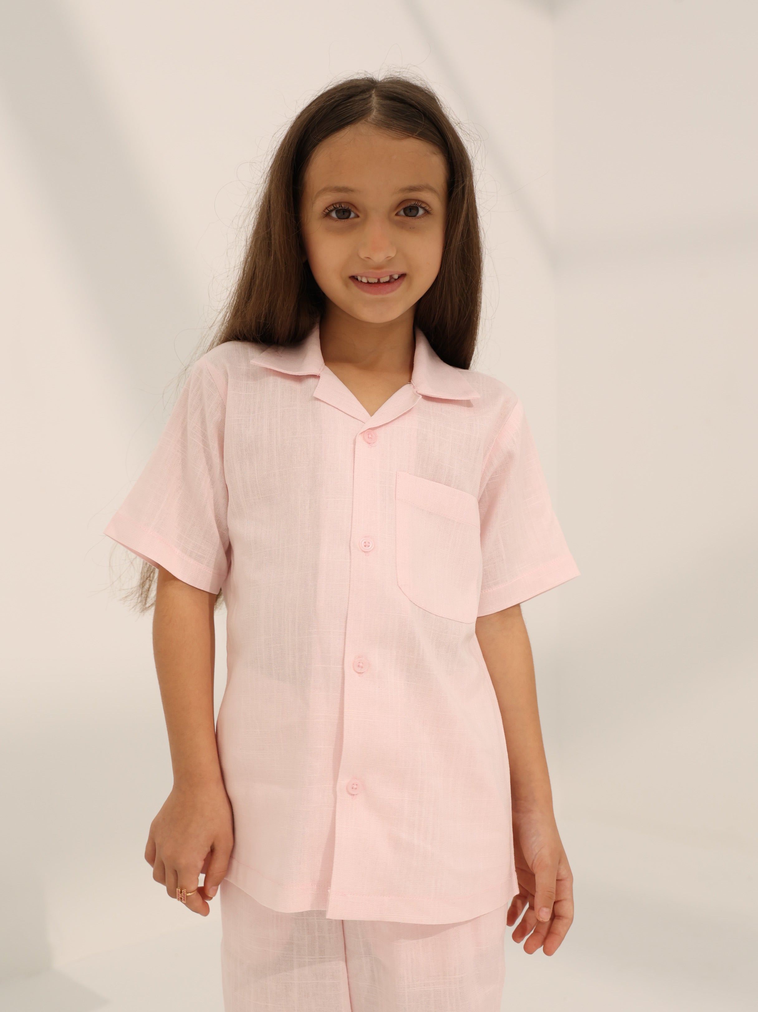 Junior's linen set in pink