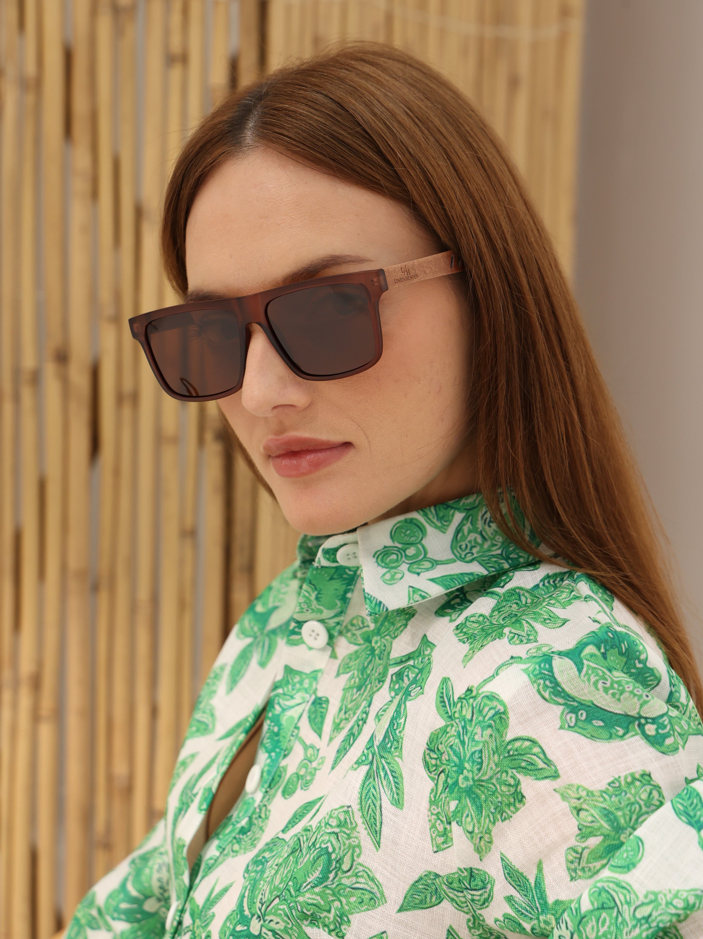 Bamboo Wood Sunglasses in green