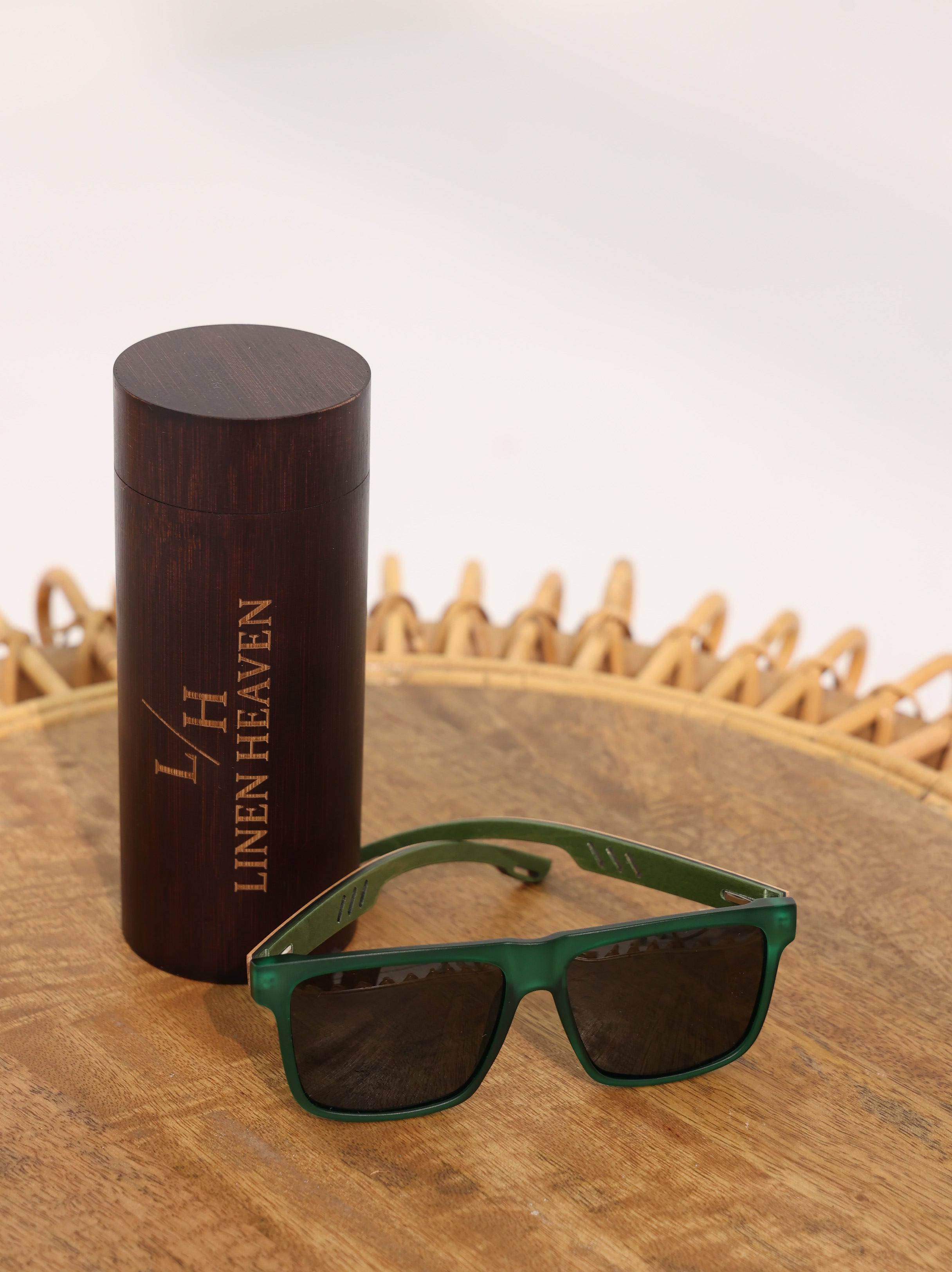 Bamboo Wood Sunglasses in green