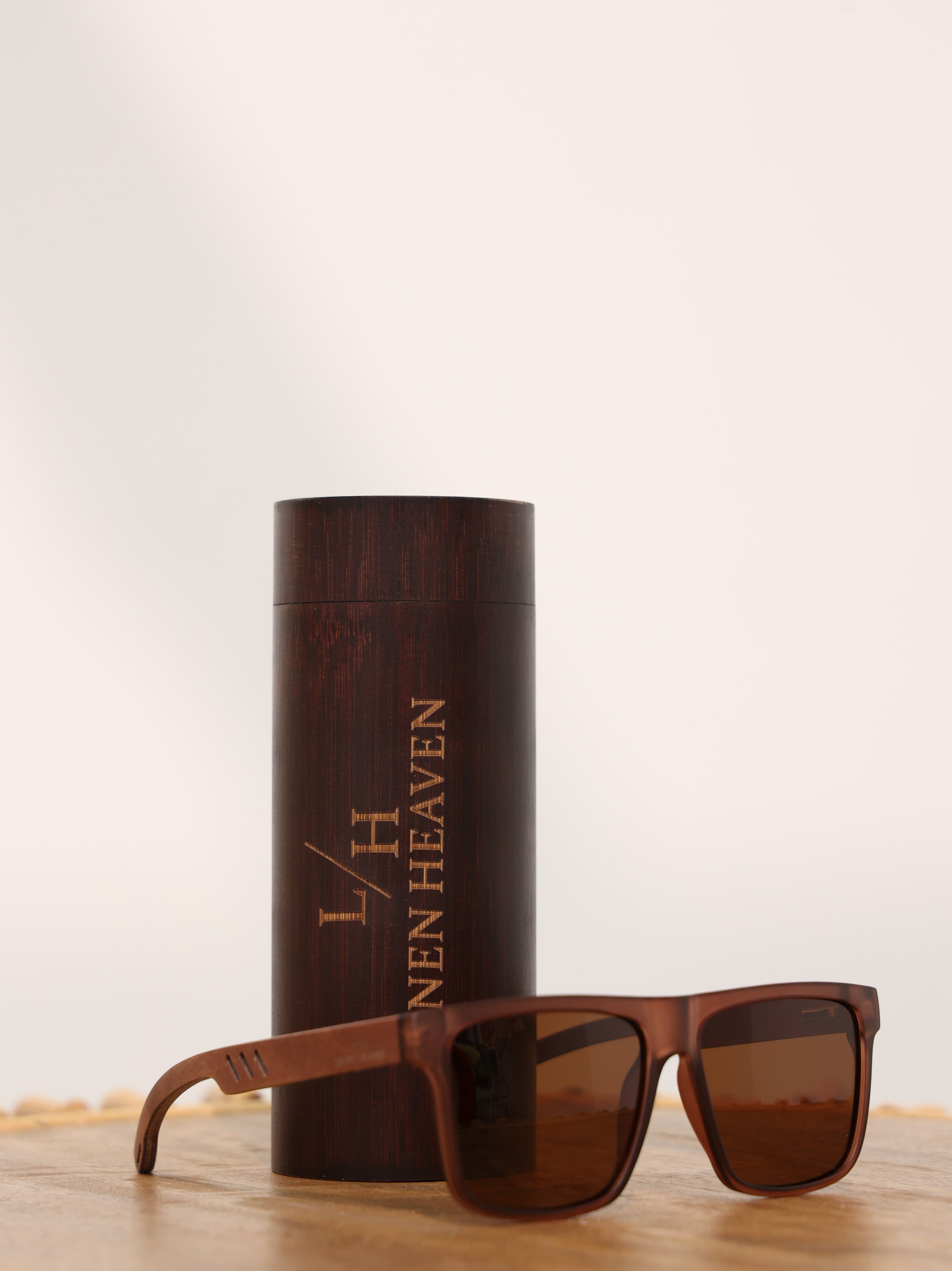 Bamboo Wood Sunglasses in brown