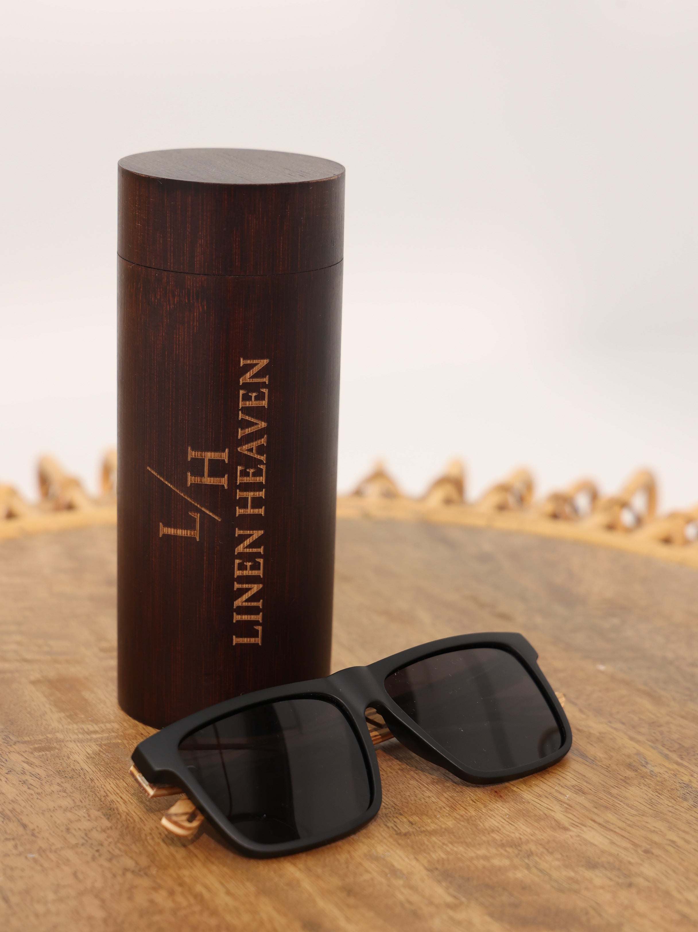 Bamboo Wood Sunglasses in brown